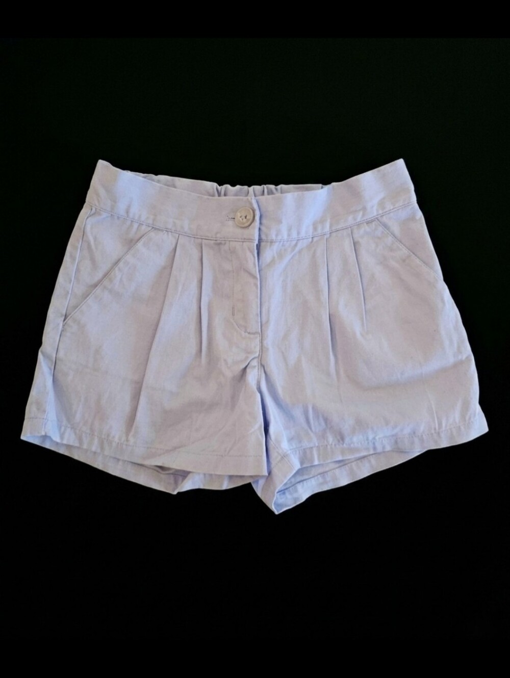 Janie and Jack Light Purple Pleated Girls' Cotton Shorts